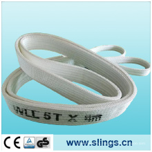 1-100t Single Ply Flat Lifting Webbing Sling with Eyes